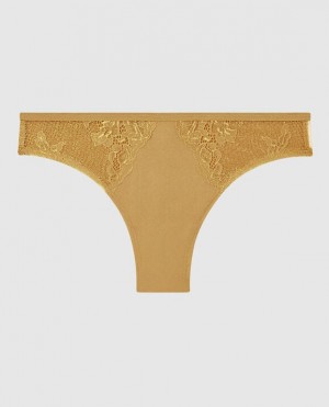 La Senza Cheeky Panty Women's Underwear Gold | QJ14xjud