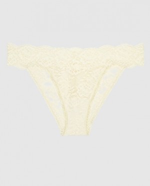 La Senza High Leg Cheeky Panty Women's Underwear Cream | yWtjG8nq