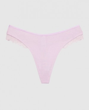 La Senza High Leg Thong Panty Women's Underwear Purple | RuUjQKWV