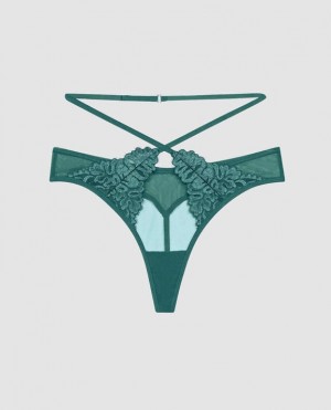 La Senza High Waist G-String Panty Women's Lingerie Tidal Turq | e1eaRoRb