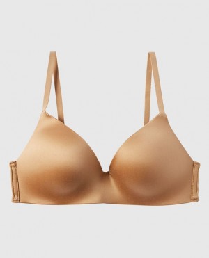 La Senza Light Push Up Wireless Women's Bras Pecan | EaEnviq9