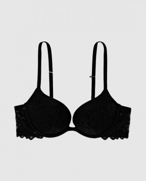 La Senza Push Up Women's Bras Black | DPpNo8t3