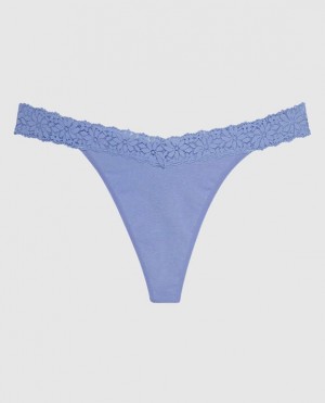 La Senza Thong Panty Women's Underwear Blue | QobyhIt7