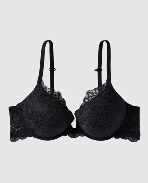 La Senza Up 2 Cup Push Up Women's Bras Black | NVA04gvu