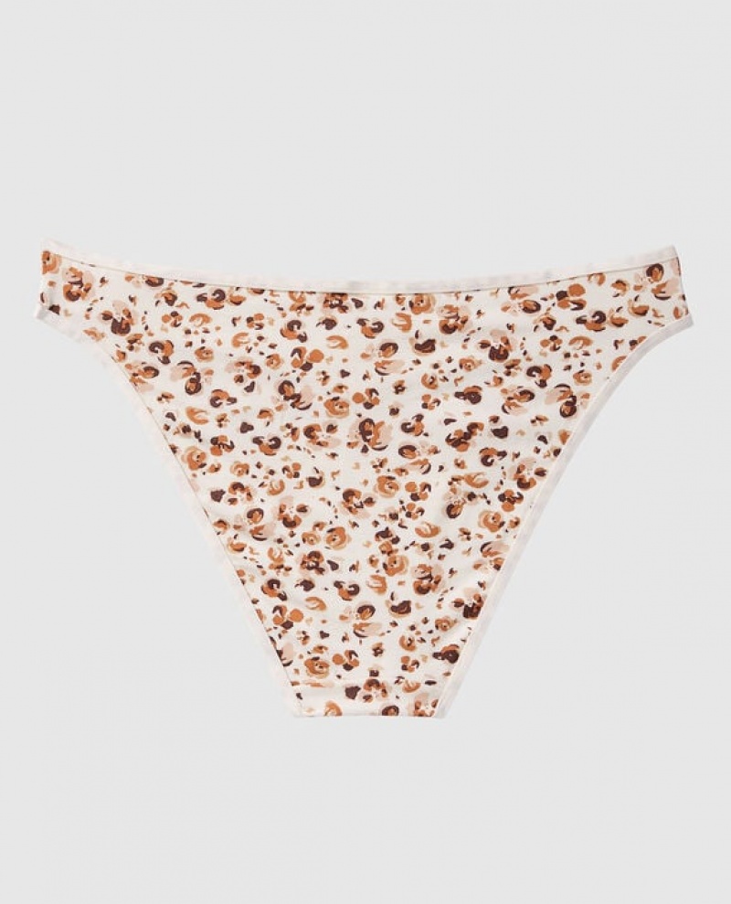 La Senza Bikini Panty Women's Underwear Cream Leopard | C7aJ2Qvq