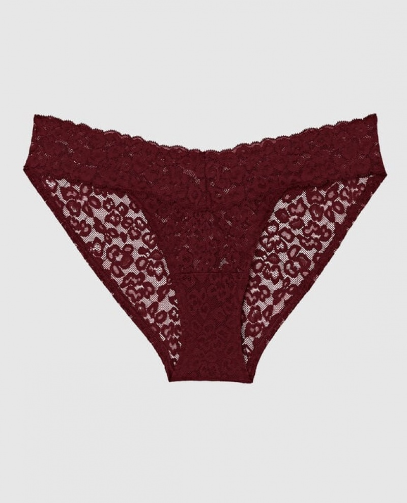 La Senza Bikini Panty Women\'s Underwear Red Burgundy | FpHSKCV9