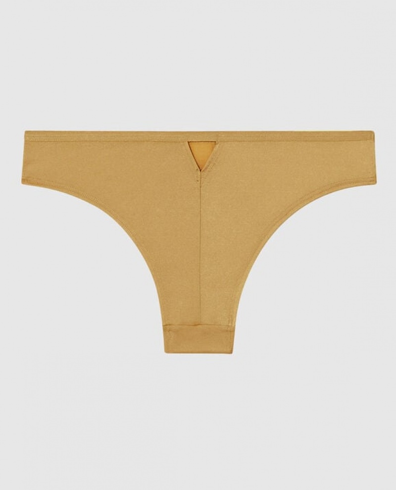 La Senza Cheeky Panty Women's Underwear Gold | QJ14xjud