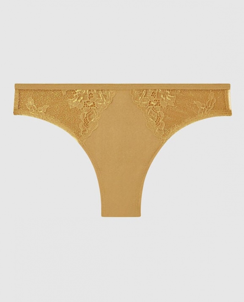 La Senza Cheeky Panty Women\'s Underwear Gold | QJ14xjud