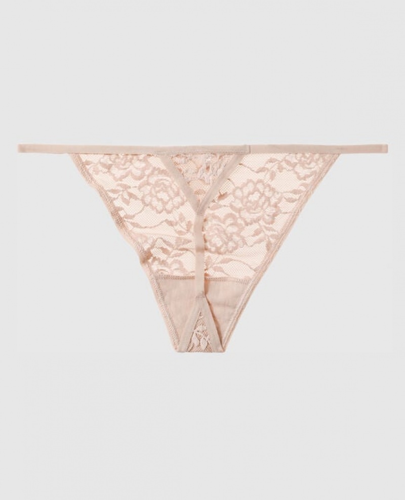 La Senza G-String Panty Women's Underwear Rose Brown | eXY3z9pv