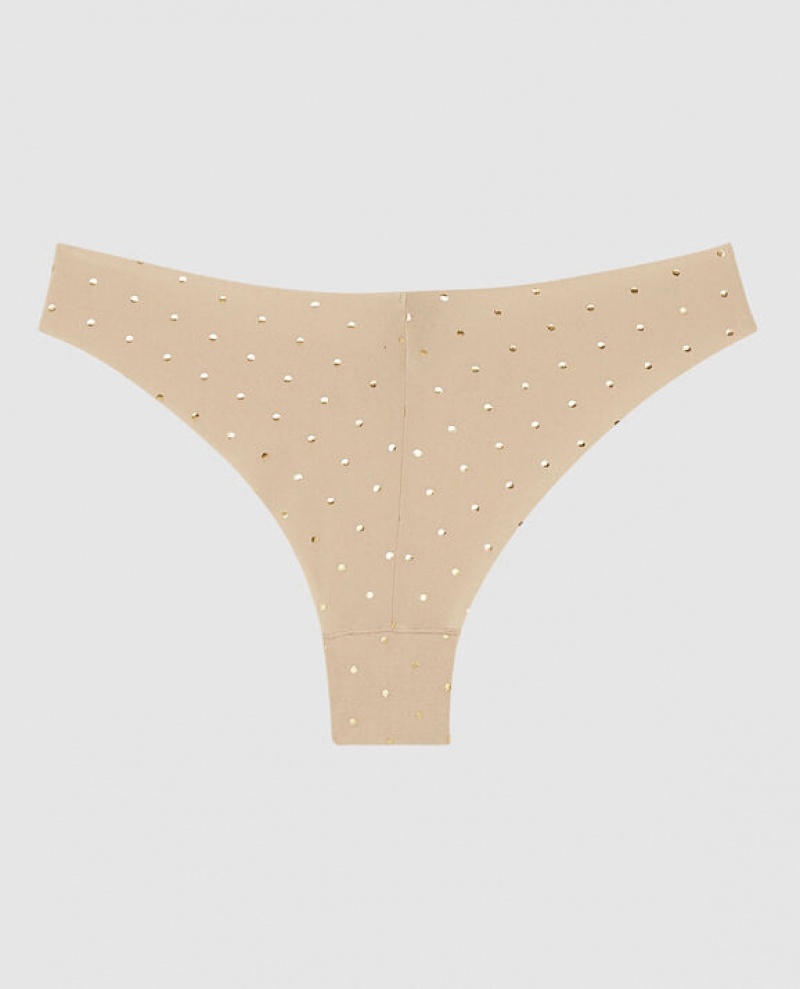 La Senza High Leg Cheeky Panty Women's Underwear Foiled Dot Rosetan | US4yZK2G