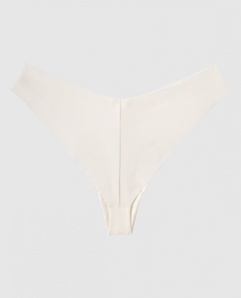 La Senza High Leg Cheeky Panty Women's Underwear Cream | Ve8M5N3N