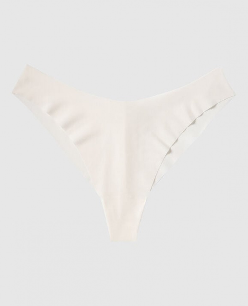 La Senza High Leg Cheeky Panty Women\'s Underwear Cream | Ve8M5N3N