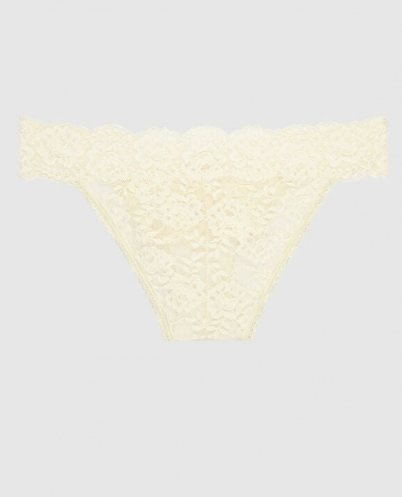 La Senza High Leg Cheeky Panty Women's Underwear Cream | yWtjG8nq