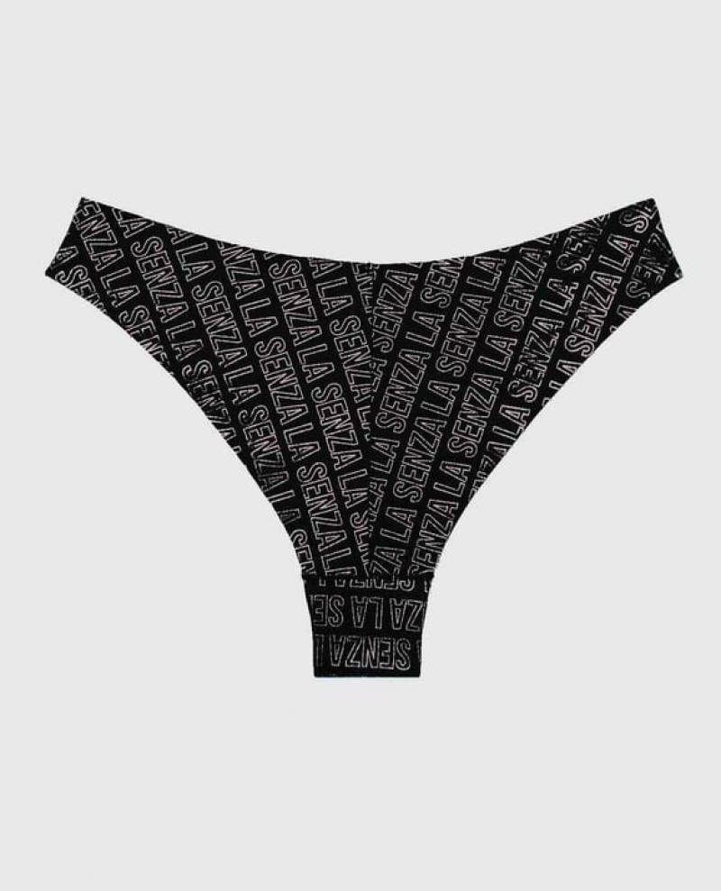 La Senza High Leg Cheeky Panty Women's Underwear Black | u60pQfp4