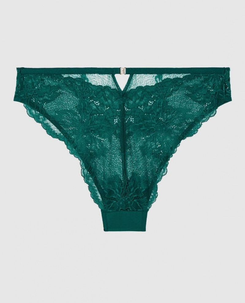 La Senza High Waist Cheeky Panty Women's Underwear Green | VoPxmMNf
