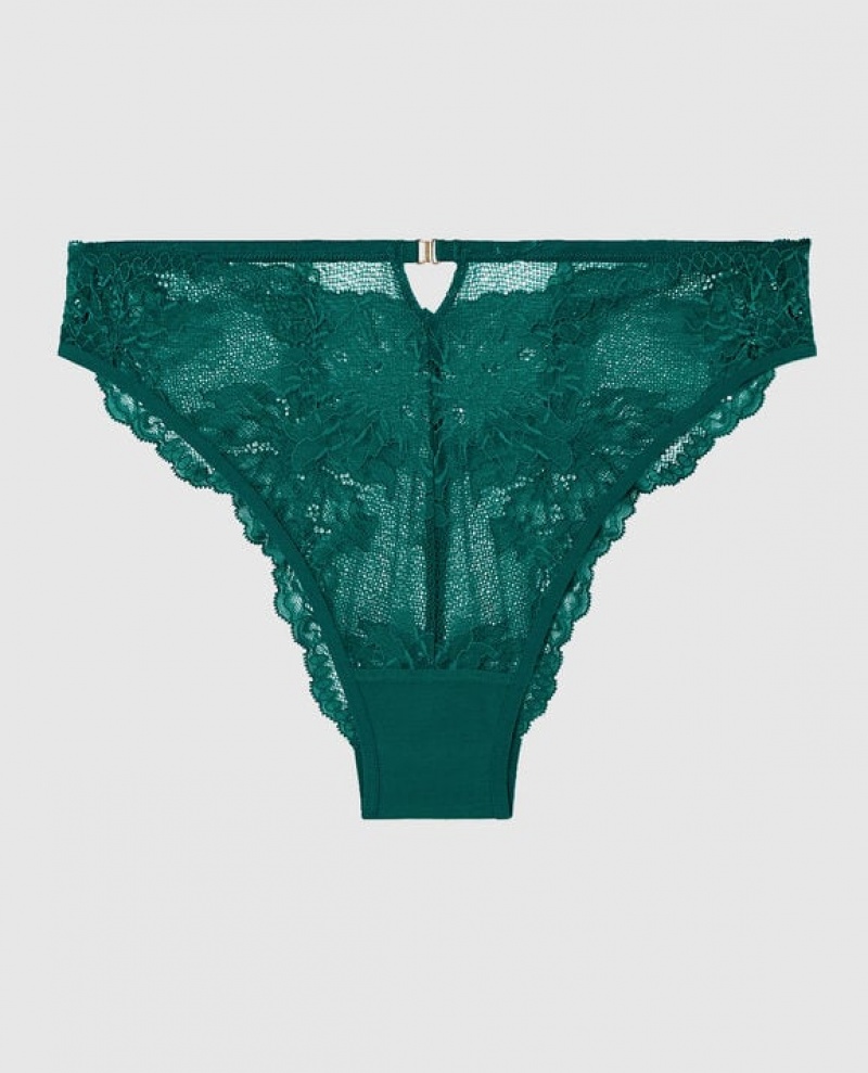 La Senza High Waist Cheeky Panty Women\'s Underwear Green | VoPxmMNf