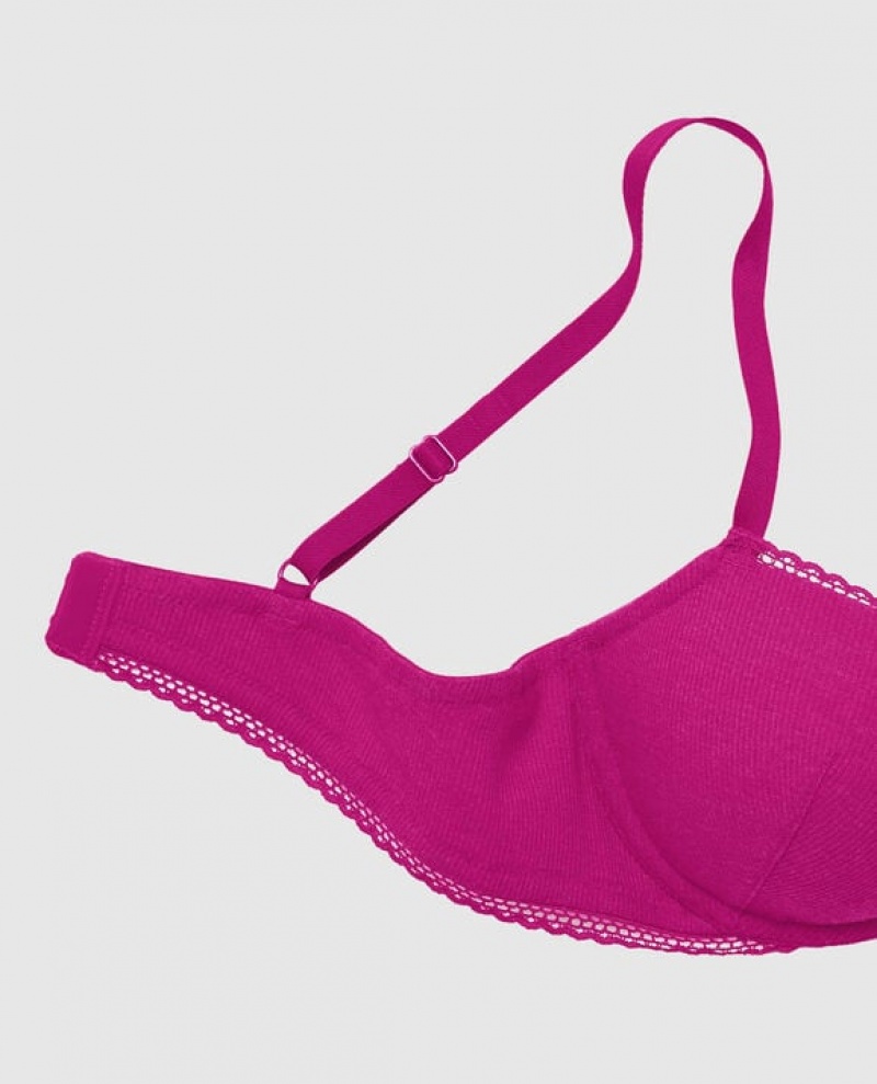 La Senza Lightly Lined Demi Women's Bras Pink | oG5wmWXA