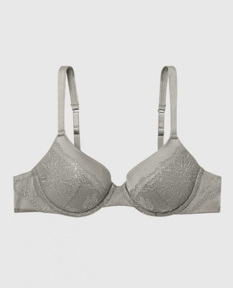 La Senza Lightly Lined Full Coverage Women\'s Bras Silver | KYFlZ1PG