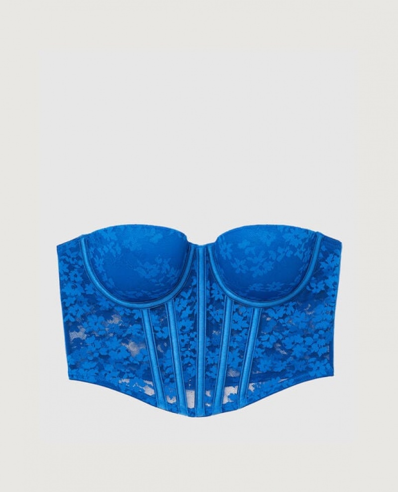 La Senza Lightly Lined Strapless Bra Top Women's Lingerie Deep Blue | uasvkzg9