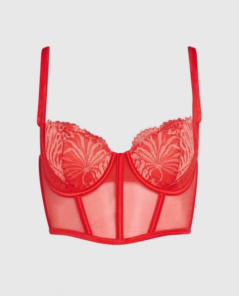 La Senza Lightly Lined Top Women\'s Bras Red | GeRW5LQU
