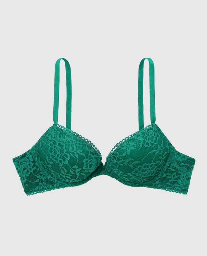La Senza Push Up Women\'s Bras Green | h5a09LVu