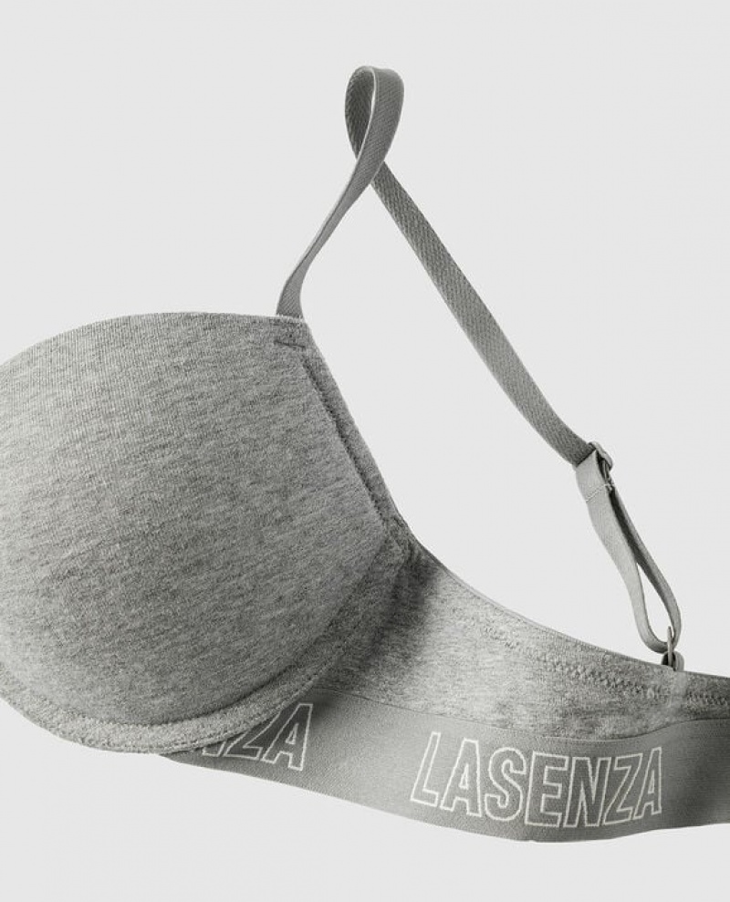 La Senza Push Up Women's Bras Grey | 71z7fUbh