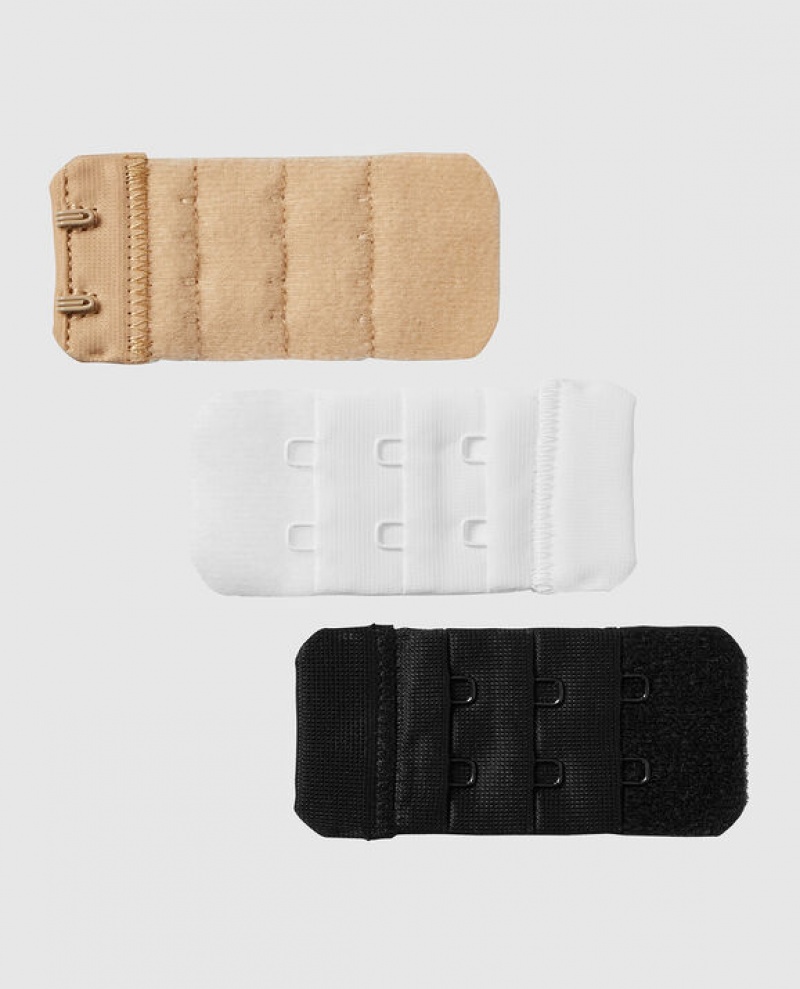 La Senza The Customizer Bra Extender - 2 Hook Women\'s Accessories Multipack BlkWhtRtan | xdaT4HPd