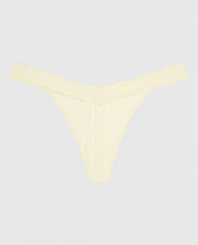 La Senza Thong Panty Women's Underwear Cream | GFF2uMTi