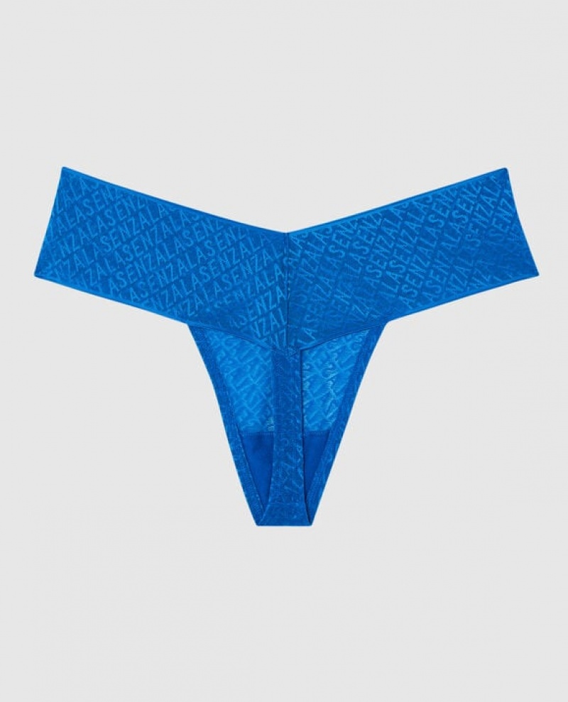 La Senza Thong Panty Women's Underwear Deep Blue | mpp4ryUz