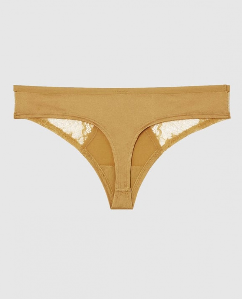 La Senza Thong Panty Women's Underwear Gold | i9dWJL66