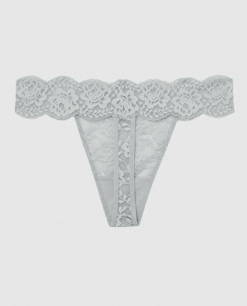 La Senza Thong Panty Women's Underwear Grey | E6uUnFfq