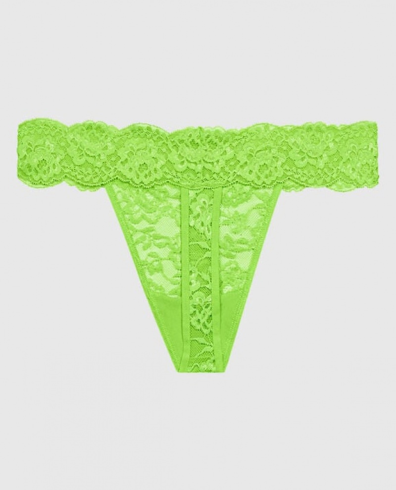 La Senza Thong Panty Women's Underwear Light Green | XGJDh5se