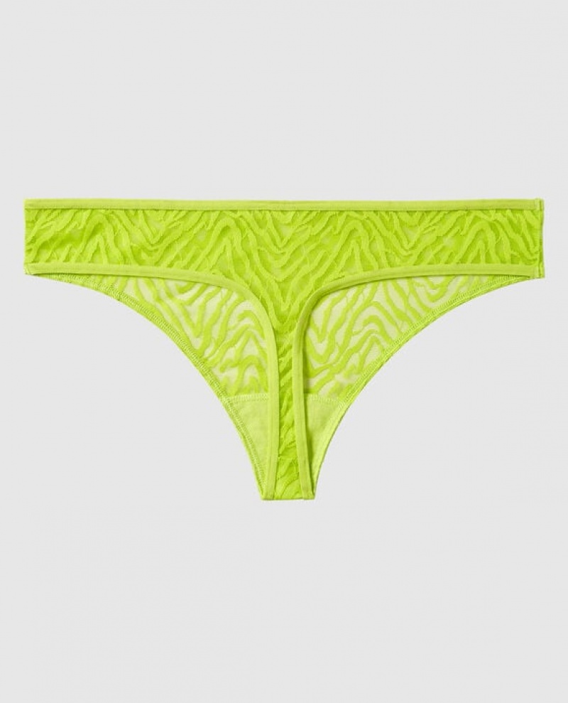 La Senza Thong Panty Women's Underwear Limelight | Prj6D7rD