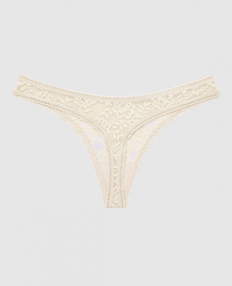 La Senza Thong Panty Women's Underwear Pearl | Ty4cB6mx