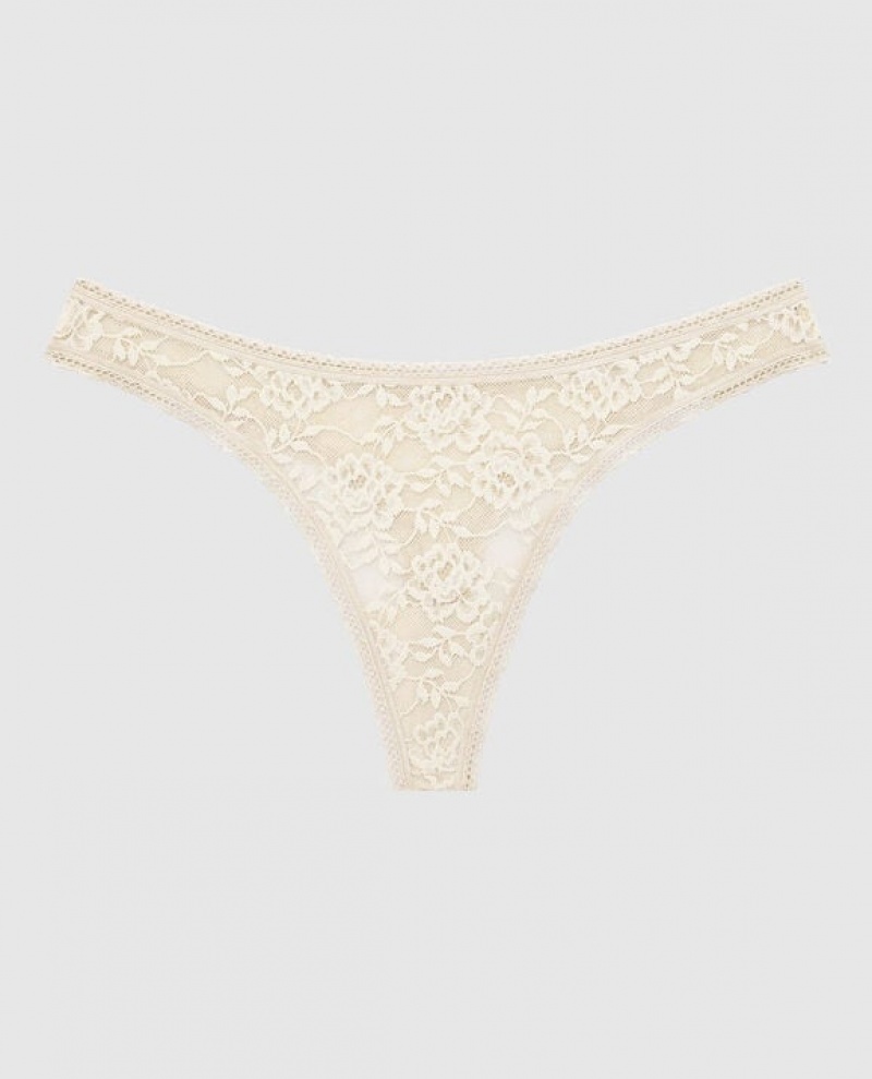 La Senza Thong Panty Women\'s Underwear Pearl | Ty4cB6mx