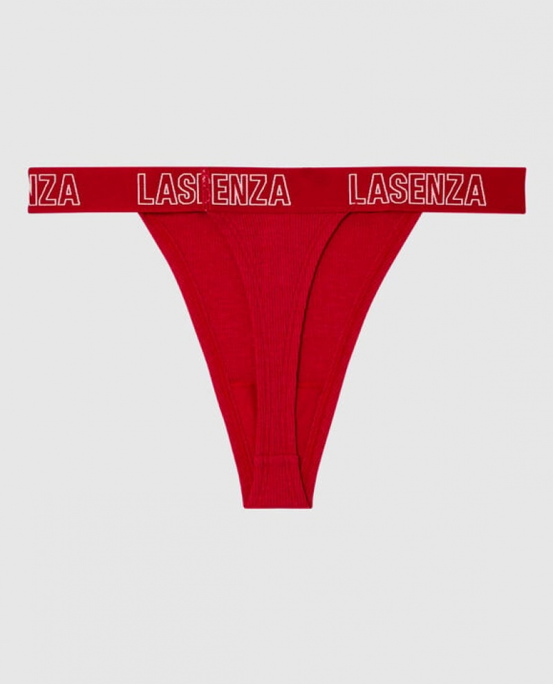 La Senza Thong Panty Women's Underwear Red | 2dmh31tL