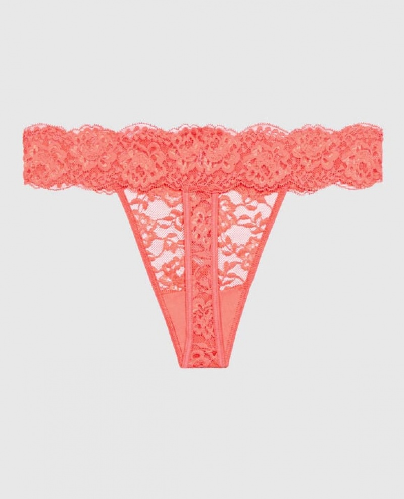 La Senza Thong Panty Women's Underwear Red | Z8P6PfOh