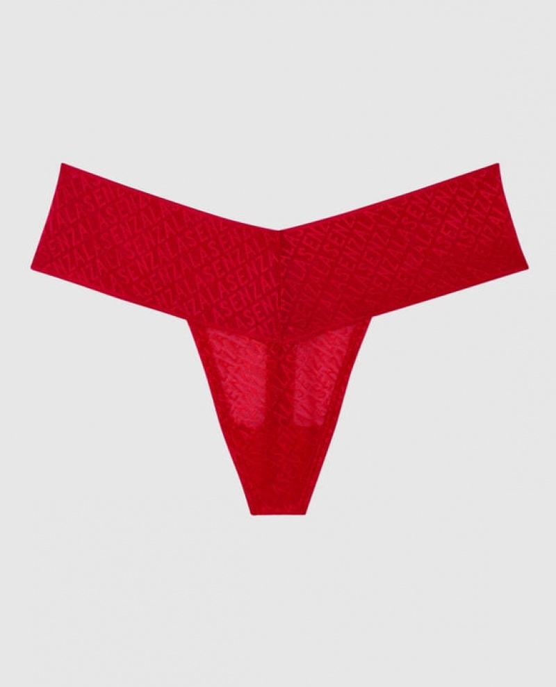 La Senza Thong Panty Women\'s Underwear Red | 3VydZsNX