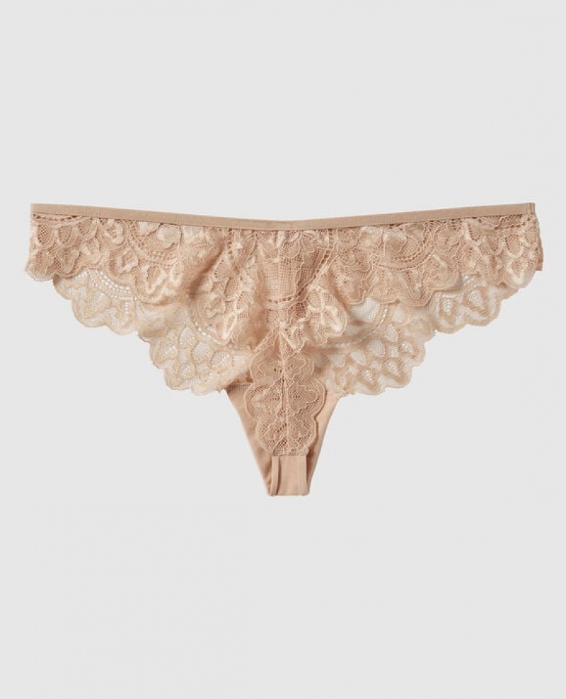 La Senza Thong Panty Women's Underwear Rose Brown | Q2sy4tbd