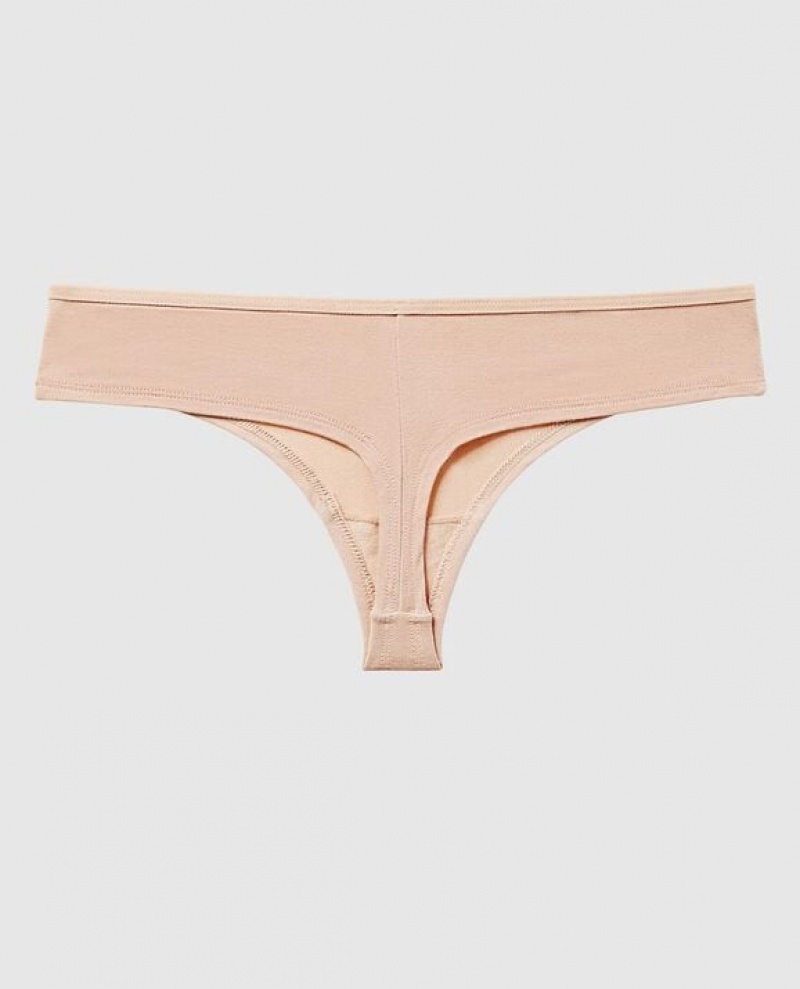 La Senza Thong Panty Women's Underwear Rose Brown | LVlw4i97