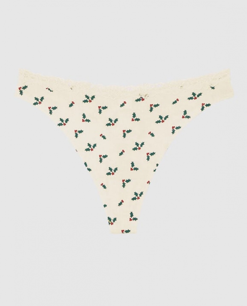 La Senza Thong Panty Women\'s Underwear Under the Mistletoe | 3LinUTlN
