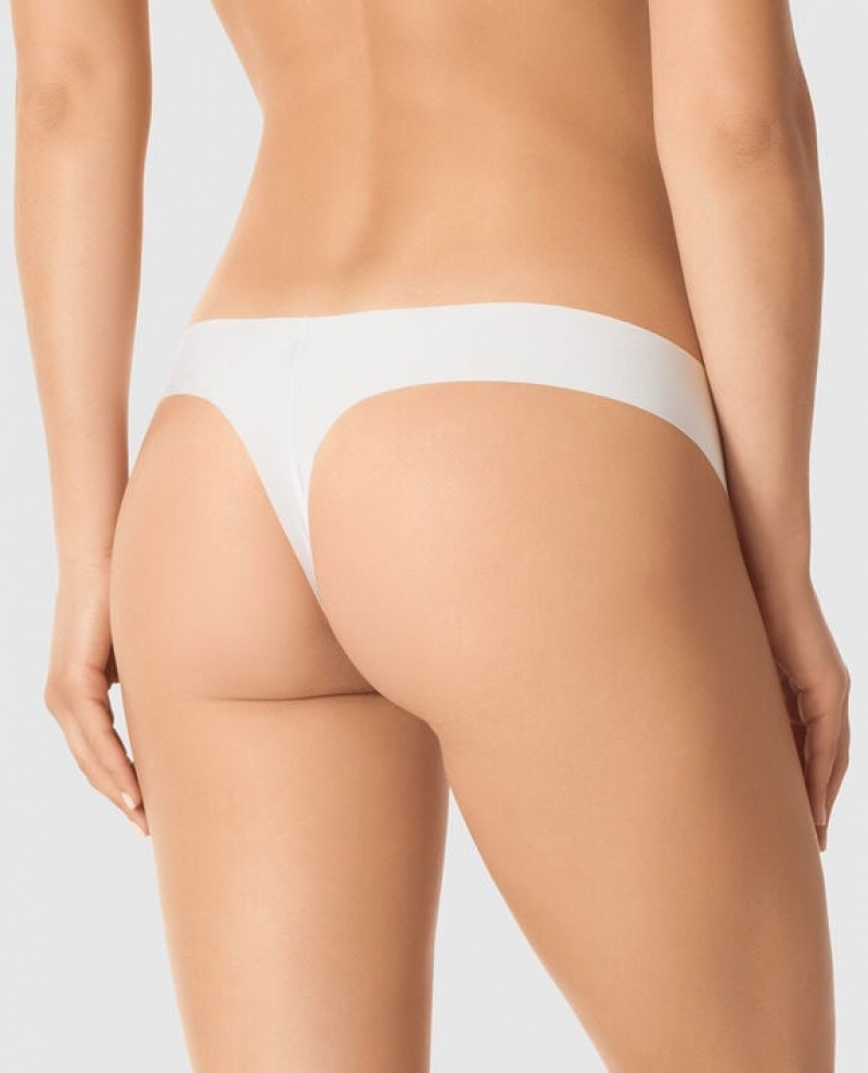 La Senza Thong Panty Women\'s Underwear White | nocvYatS