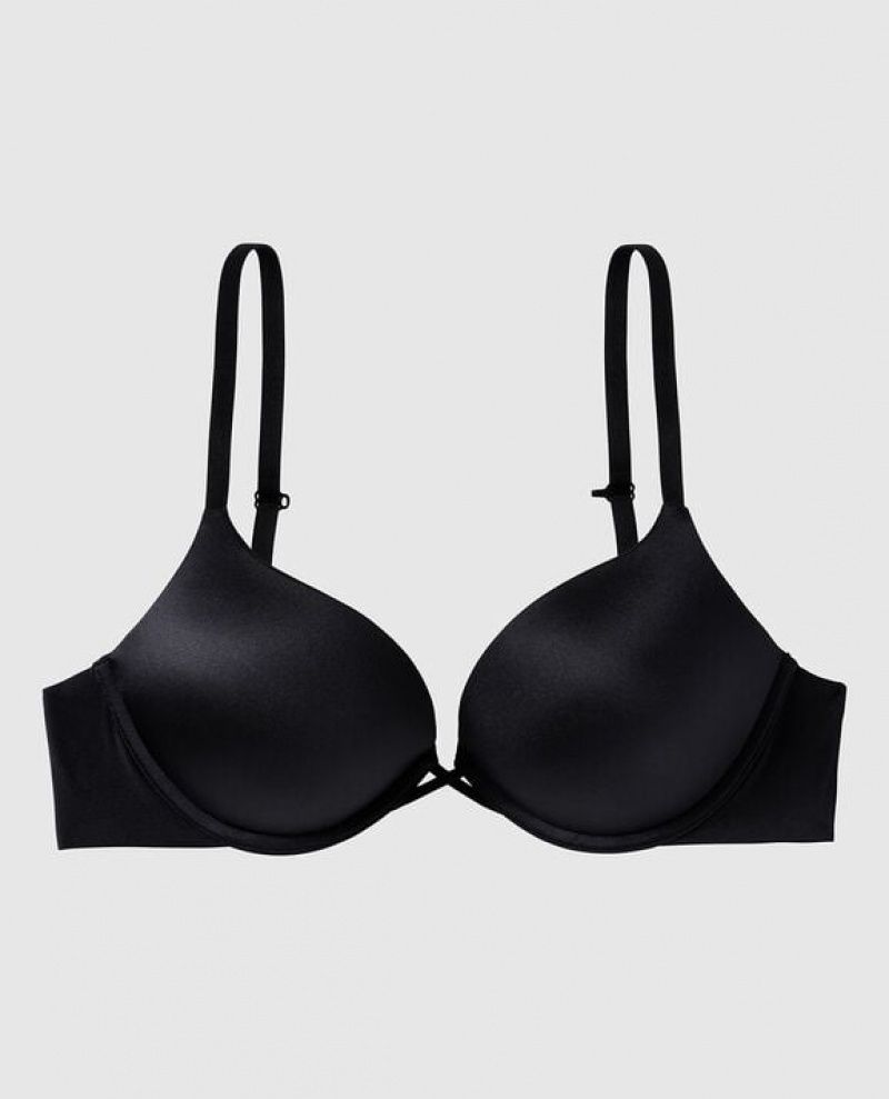 La Senza Up 2 Cup Push Up Women\'s Bras Black | x5vNZfa9