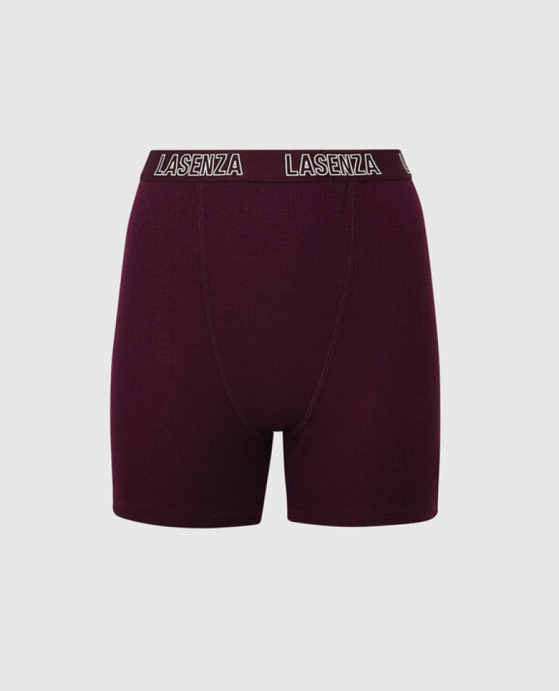 La Senza Waffle Boxer Women\'s Sleepwear Purple | sEZoj2Xb