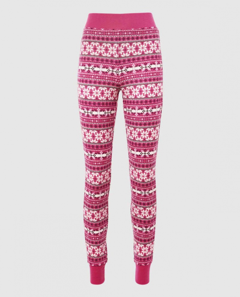 La Senza Waffle Pajama Women\'s Sleepwear Pink | KIh8pElO